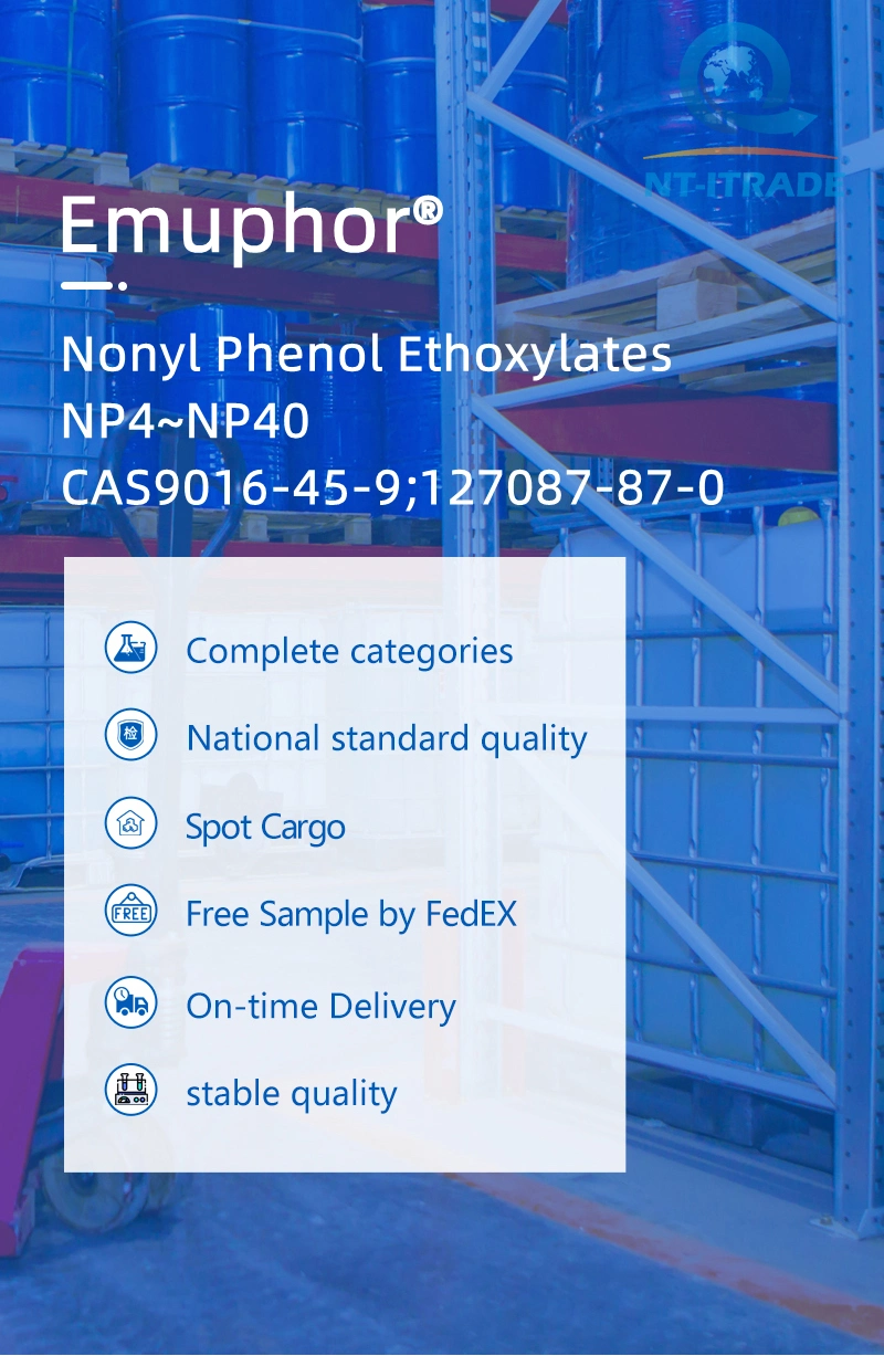 Nt-Itrade Brand Emulsifier Surfactant Nonyl Phenol Ethoxylates Np4~Np40 CAS9016-45-9; 127087-87-0