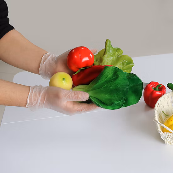Food Service Powder Free Finger PVC Vinyl Disposable Gloves