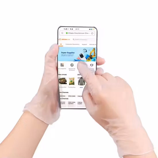 Powder Free PVC Disposable Gloves Clean Transparent Powder Free Vinyl Gloves